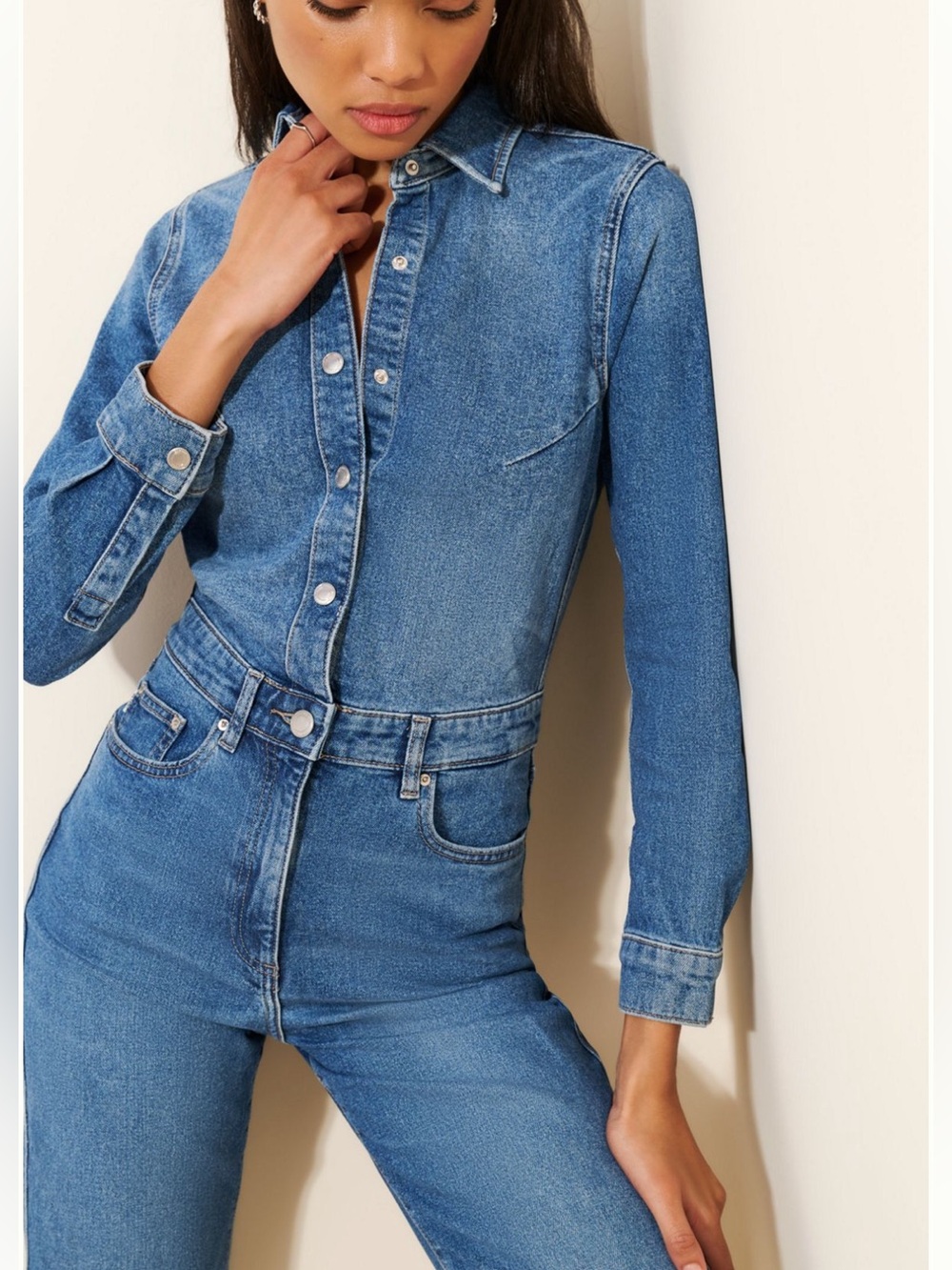 DL1961 Freja Denim Jumpsuit, Size XS